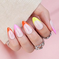 Press On Nail Kit Almond Gel Nails Tips Short Glue On Nails Fit Perfectly Natural Reusable Fake Nails With Nail Glue 12 Packs