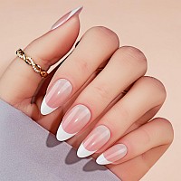 Press On Nail Kit Almond Gel Nails Tips Short Glue On Nails Fit Perfectly Natural Reusable Fake Nails With Nail Glue 12 Packs