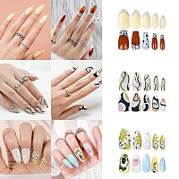 Press On Nail Kit Almond Gel Nails Tips Short Glue On Nails Fit Perfectly Natural Reusable Fake Nails With Nail Glue 12 Packs