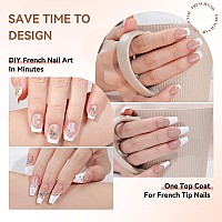 French Gel Nail Tips Kit Jofay Fashion 480Pcs French Tip Press On Nails Kit 240Pcs Short Square Fake Nails 240Pcs Coffin Acry