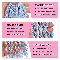 Cookoo 14 Inch Goddess Boho Box Braids Crochet Hair For Women 8 Packs Strands Synthetic Pre Looped Box Braids Curly Ends Knotles