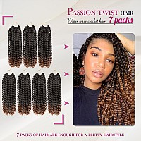 Dansama 7 Packs Passion Twist Hair Water Wave Braiding Hair For Butterfly Style Crochet Braids Bohemian Hair Extensions 12Inch