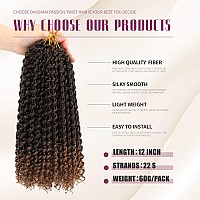 Dansama 7 Packs Passion Twist Hair Water Wave Braiding Hair For Butterfly Style Crochet Braids Bohemian Hair Extensions 12Inch