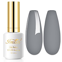 Imtiti Gel Nail Polish 05 Fl Oz Medium Grey Gel Polish Soak Off Led Uv Nail Gel Polish Autumn Winter Nail Polish Diy Nail Art