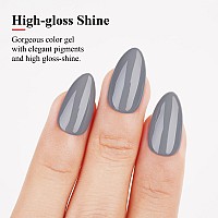 Imtiti Gel Nail Polish 05 Fl Oz Medium Grey Gel Polish Soak Off Led Uv Nail Gel Polish Autumn Winter Nail Polish Diy Nail Art