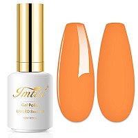 Imtiti Gel Nail Polish 05 Fl Oz Creme Orange Gel Polish Soak Off Led Uv Nail Gel Polish Autumn Winter Nail Polish Diy Nail Art