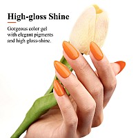 Imtiti Gel Nail Polish 05 Fl Oz Creme Orange Gel Polish Soak Off Led Uv Nail Gel Polish Autumn Winter Nail Polish Diy Nail Art