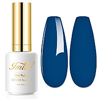 Imtiti Gel Nail Polish 05 Fl Oz Tear Blue Gel Polish Soak Off Led Uv Nail Gel Polish Autumn Winter Nail Polish Diy Nail Art Ma