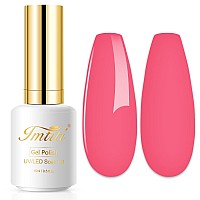 Imtiti Gel Nail Polish 05 Fl Oz Coral Pink Gel Polish Soak Off Led Uv Nail Gel Polish Autumn Winter Nail Polish Diy Nail Art M