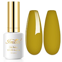 Imtiti Gel Nail Polish 05 Fl Oz Khaki Green Gel Polish Soak Off Led Uv Nail Gel Polish Autumn Winter Nail Polish Diy Nail Art