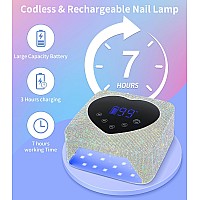 Uv Light For Nails Hugmaple Cordless Uv Nail Lamp For Gel Nails 72W Rechargeable Diamond Led Nail Dryer With 5 Timer Setting T