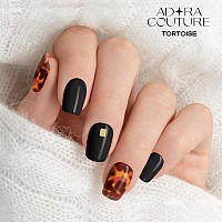 Adora Couture Semi Cured Gel Nail Strips Fall 30Pcs Uv Gel Nail Stickers With Uv Light Brown Tortoise Pattern Uv Nail Sticke