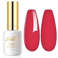 Imtiti Gel Nail Polish 15Ml Crimson Red Gel Polish Soak Off Led Uv Nail Gel Polish Autumn Winter Nail Polish Diy Nail Art Manic