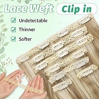 Kookastyle Clip In Hair Extensions Thick Long Straight Hair Extensions Upgrade Soft Lace Weft Lightweight 7Pcs Layered Hair Exte