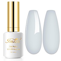 Imtiti Gel Nail Polish 15Ml Light Grey Gel Polish Soak Off Led Uv Nail Gel Polish Autumn Winter Nail Polish Diy Nail Art Manicu