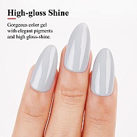 Imtiti Gel Nail Polish 15Ml Light Grey Gel Polish Soak Off Led Uv Nail Gel Polish Autumn Winter Nail Polish Diy Nail Art Manicu