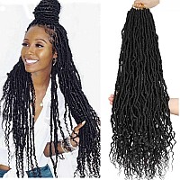 30 Inch Soft Locs Crochet Hair Braids 8 Packs Faux Locs Crochet Hair Curly Ends Boho Crochet Loc Hair For Women 30Inchpack Of