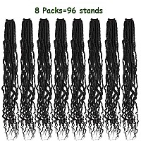 30 Inch Soft Locs Crochet Hair Braids 8 Packs Faux Locs Crochet Hair Curly Ends Boho Crochet Loc Hair For Women 30Inchpack Of