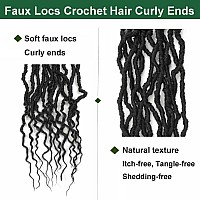 30 Inch Soft Locs Crochet Hair Braids 8 Packs Faux Locs Crochet Hair Curly Ends Boho Crochet Loc Hair For Women 30Inchpack Of