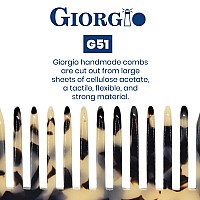 Giorgio G51Tw Small Travel Purse Hair Detangling Comb Wide Teeth Pocket Comb For Thick Curly Wavy Hair Hair Detangler Comb For