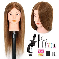 Mannequin Head With Human Hair 2022 Cosmetology Mannequin Head With 100 Real Human Hair For Braiding Practice Cutting Man