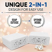 Ttaio Esponjabon Mother Of Pearl Soap Sponge Refreshing Shower Scrubber For Bath Wash Oil Removal Bathroom Necessities Wi