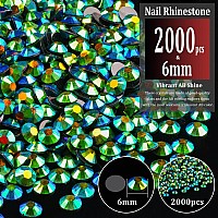 2000Pcs 6Mm Resin Rhinestones Bulk Emerald Black Ab Flatback Round Jelly Rhinestones Non Hotfix Crystal Gems Large Quantity Who