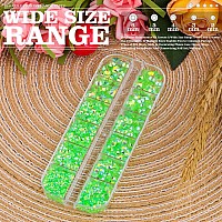 Belleboost Resin Rhinestones Kits 23456Mm Flatback Jelly Rhinestones 1 Box Transparent Grass Green Ab Non Hotfix Crystal G