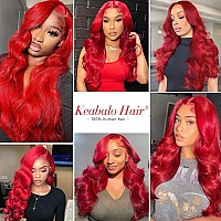 Red Lace Front Wigs Human Hair Pre Plucked 13X4 Body Wave Colored Red Human Hair Wig Hd Lace Frontal Wigs Human Hair 180 Densit