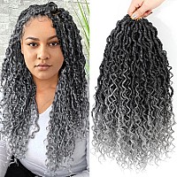 Alicoco Goddess Locs Crochet Hair 18 Inch 8 Packs Faux Locs Crochet Hair For Women Boho Locs Prelooped River Crochet Locs With