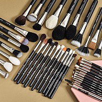 Makeup Artist Must Haves 42Pcs Makeup Brushes Set With Real Natural Goat Hair By Bueart Design 42Pcs Matte Pearl Black