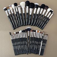 Makeup Artist Must Haves 42Pcs Makeup Brushes Set With Real Natural Goat Hair By Bueart Design 42Pcs Matte Pearl Black