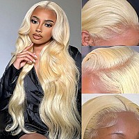 34 Inch 613 Lace Front Wig Human Hair 13X6 Transparent Lace Blonde Lace Front Wigs Human Hair Pre Plucked Glueless Wigs Human Ha