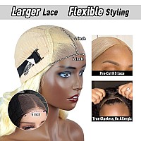 Facmood 613 Patinum Blonde Wear And Go Glueless Wig Human Hair Body Wave 6X4 Hd Preplucked Precut Lace Ready To Wear Glueless