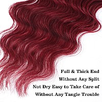 Loose Wave Bundles With Closure Burgundy Color Human Hair Loose Deep Wave 12A Brazilian Virgin Hair 3 Bundles With 4X4 Lace Clos