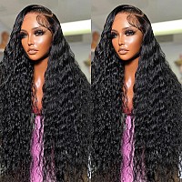 Blacross 13X6 Deep Wave Lace Front Wigs Human Hair 180 Density Deep Part Curly Lace Front Wigs Human Hair Pre Plucked Glueless T