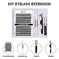 Lash Clusters Diy Lash Extensions Kit 144 Individual Lashes Clusters Eyelash Extensions Kit With Applicator And Lash Bond Seal