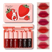 Yishifa 6 Colors Lip Tint Stain Mini Liquid Lipstick Korean Lip Gloss Moisturizing Natural Velvet Lip Tint Waterproof Longwear