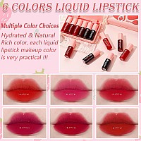 Yishifa 6 Colors Lip Tint Stain Mini Liquid Lipstick Korean Lip Gloss Moisturizing Natural Velvet Lip Tint Waterproof Longwear