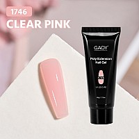 Gaoy Poly Gel 60G Nail Extension Gel Clear Pink Builder Gel Nail Enhancement Gel For Beginner Professional Nail Art Salon Di