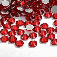 3600Pcs Red Flatback Crystal Rhinestones Half Round Glue Fix Rhinestone Diamantes Gems For Crafts Nail Art Ss41517Mm