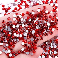 3600Pcs Red Flatback Crystal Rhinestones Half Round Glue Fix Rhinestone Diamantes Gems For Crafts Nail Art Ss41517Mm