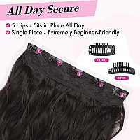 Reecho Clip In Hair Extensions 20 One Piece Hair Extension Clip In Wefts Long Thick Beach Wavy Natural Soft Synthetic Hairpi