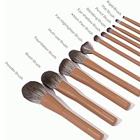 Makeup Brush Set Brush Bubble Full Set Makeup Brushes For Liquid Foundation Powders Creams And Shadows 11 Piece Vegan Silve