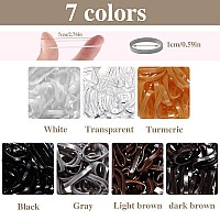 Neutral Colors Rubber Bands With Hair Styling Tools 1500 Pcs Elastic Ties For Baby Toddler Hair Accessories Gift Stocking Stu