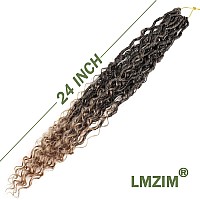 Lmzim 24 Inch Goddess Locs Crochet Hair 8 Packs Faux Locs Crochet Hair For Black Women Pre Looped River Locs Crochet Hair With C