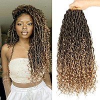 Lmzim 18 Inch Goddess Locs Crochet Hair 8 Packs Faux Locs Crochet Hair For Black Women Pre Looped Soft Locs Crochet Braids With