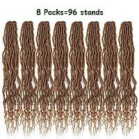 8 Packs Faux Locs Crochet Hair Curly Ends 24 Inch Soft Locs Crochet Braids Boho Crochet Goddess Locs Hair For Women 24Inchpack