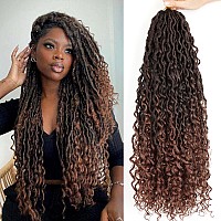 Lmzim 24 Inch Goddess Locs Crochet Hair 8 Packs Faux Locs With Curly End Bohemian Locs Pre Looped Crochet Hair For Black Women 1