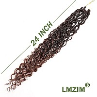 Lmzim 24 Inch Goddess Locs Crochet Hair 8 Packs Faux Locs With Curly End Bohemian Locs Pre Looped Crochet Hair For Black Women 1